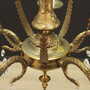 Vintage Chandelier Brass Gold 1960s 4