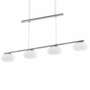 LED-Pendelleuchte 4-flammig Glas Metall 0