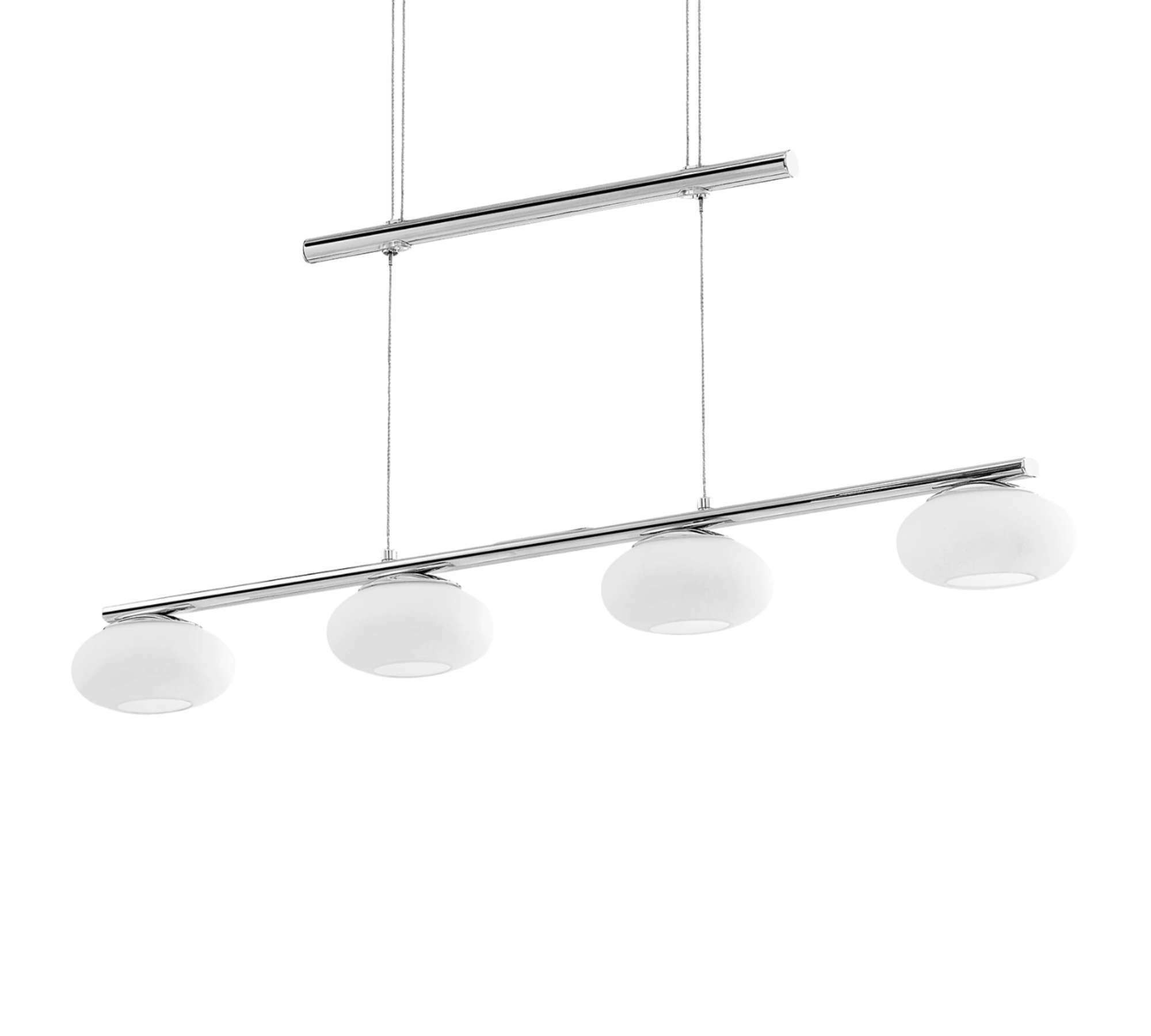 LED-Pendelleuchte 4-flammig Glas Metall 0