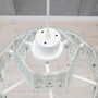 Vintage pendant lamp glass metal white 1970s 2