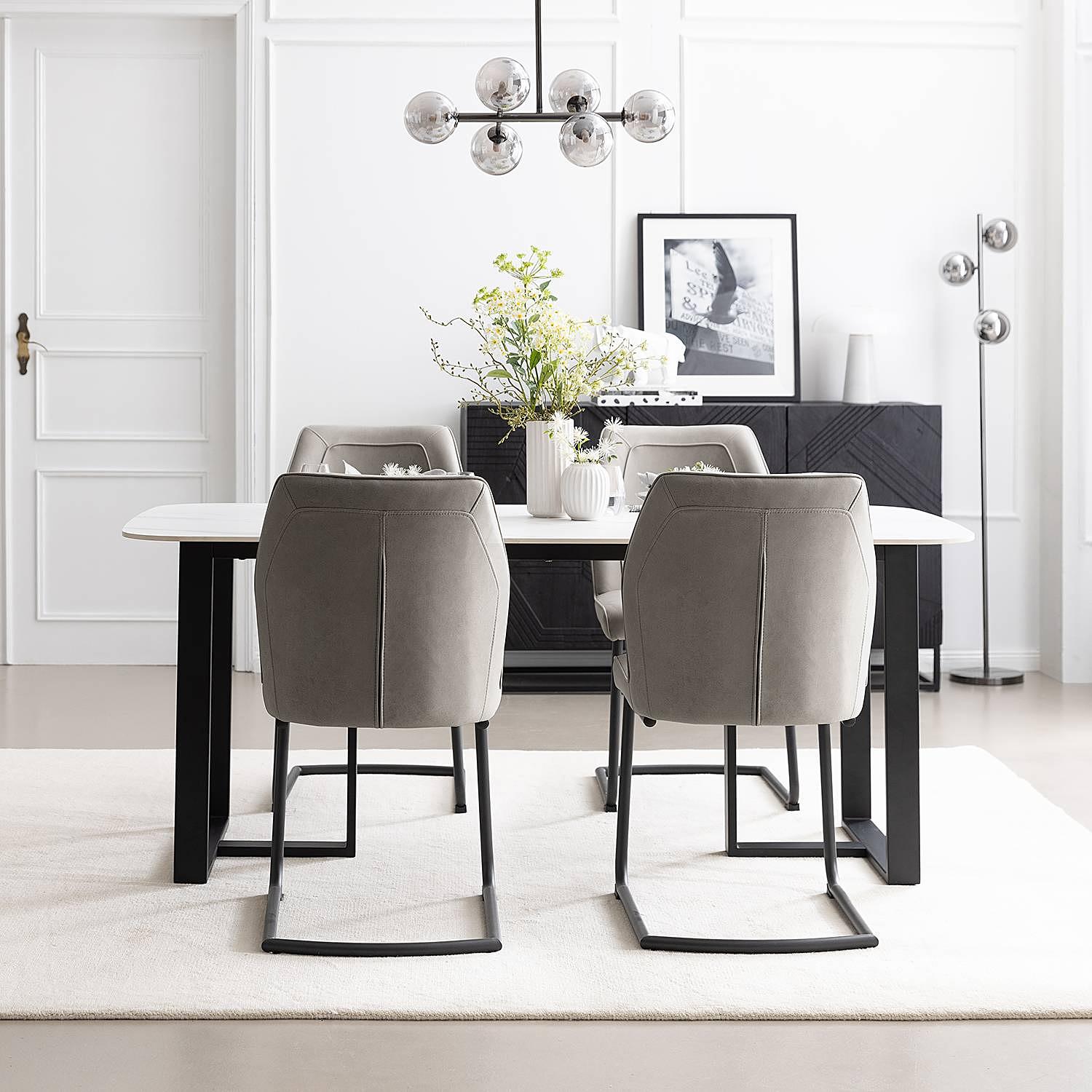 2x cantilever chair Kabuy anthracite 2