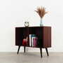 Vintage bookshelf mahogany brown 1970s 2
