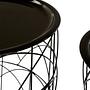 2x Hege Wire basket table Metal Black 2