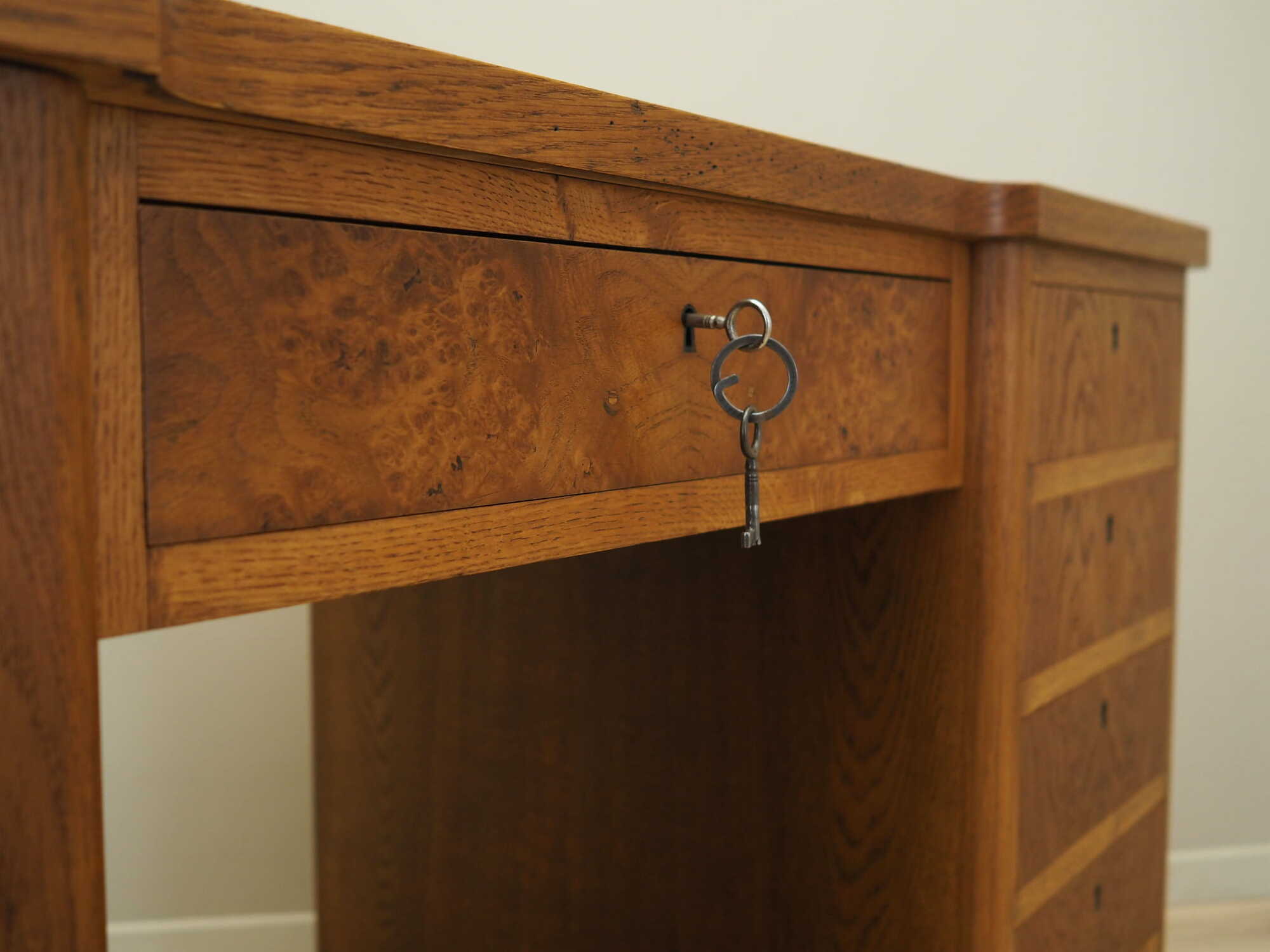Vintage desk wood brown 1960s 9