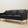 Sofa Leather Black 1970s 2