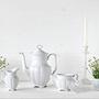 Kaffeegarnitur Maria Theresia Porzellan Weiß 3-teilig 2
