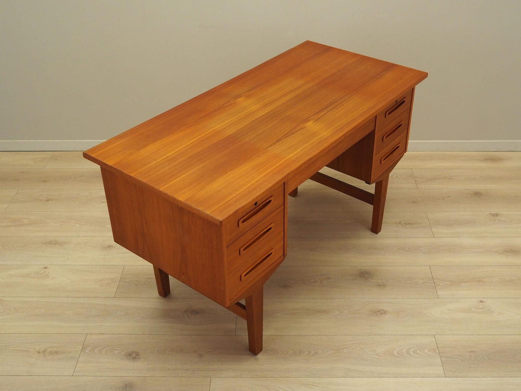 Schreibtisch Teakholz 1960er Jahre 9