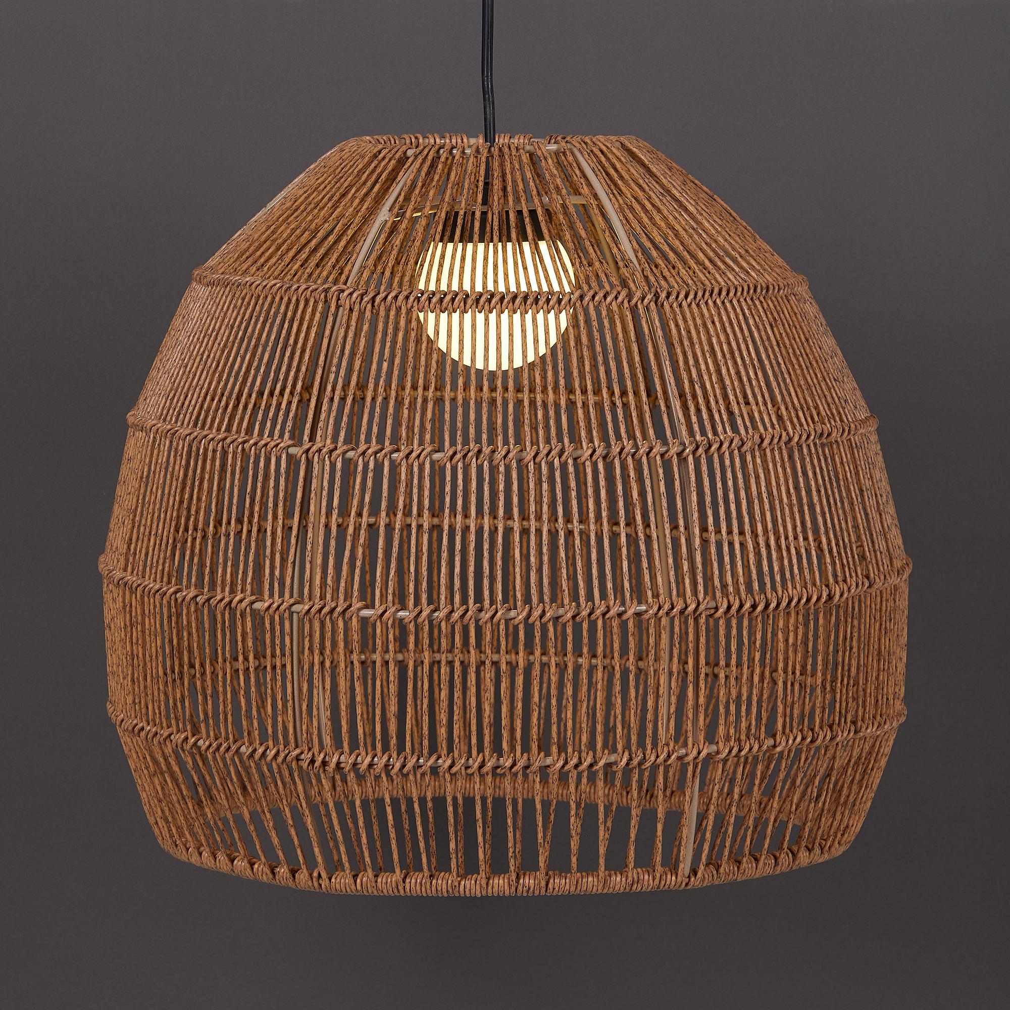 SOLANA Solar Hängeleuchte Polyethylen Stahl Beige  1