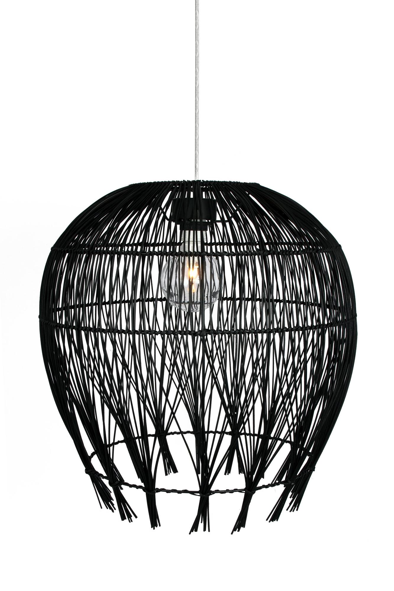 Montego Lampenschirm Rattan Schwarz Ø 50cm 1