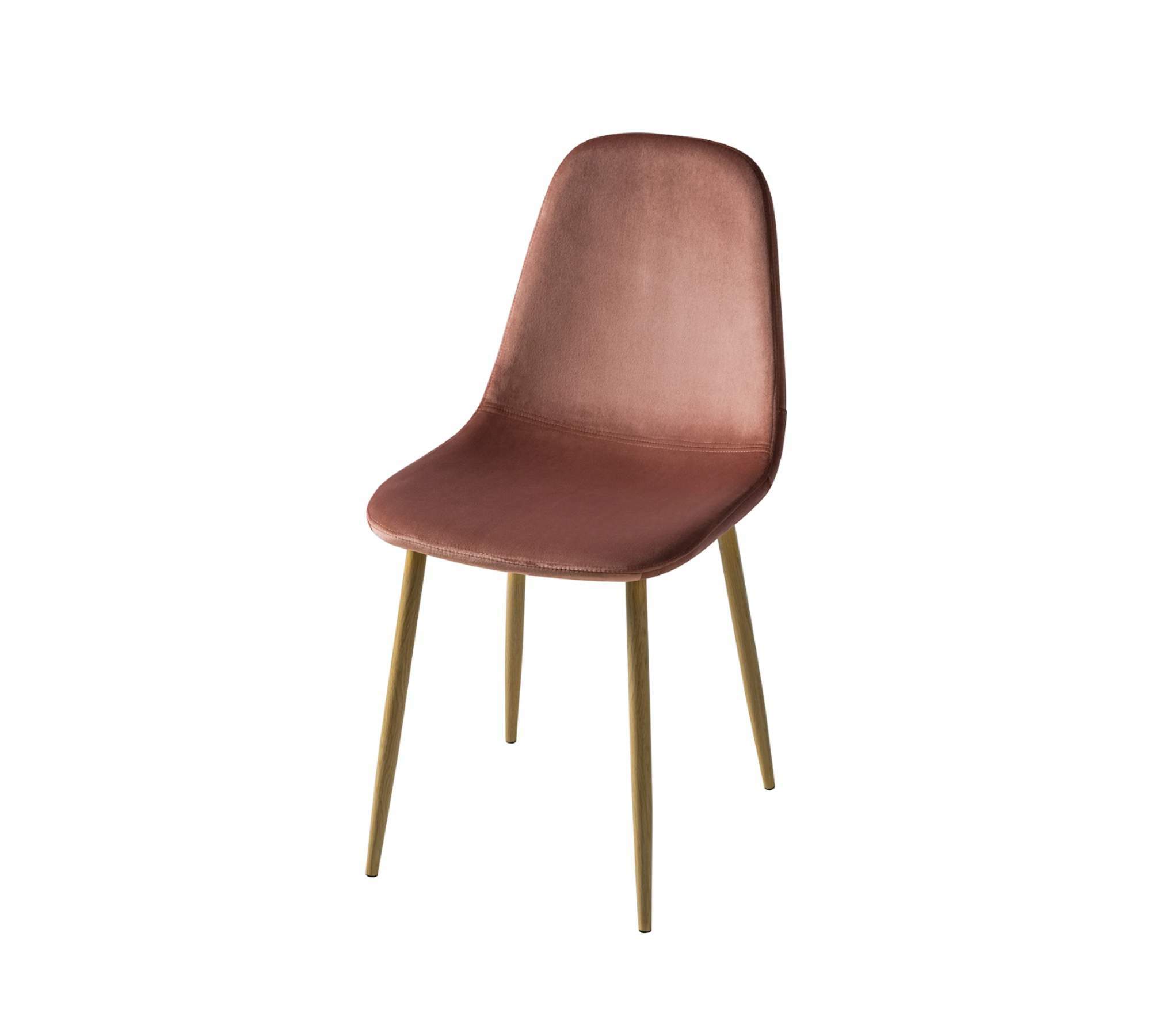 2x Polsterstuhl Samt Metall Rosa 5