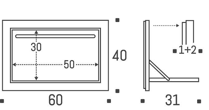 Fläpps Kleiderstange Hängrail Schwarz 60 x 40cm 5
