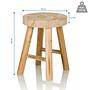 RUSTIKO W Hocker Paulownia-Holz 4