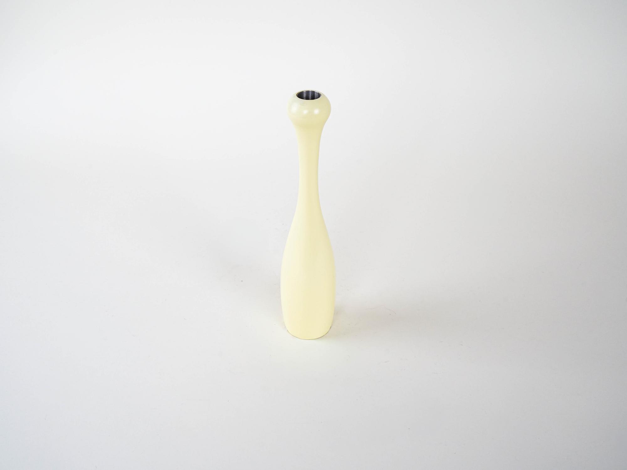 Candlestick 1970s Pastel White 3