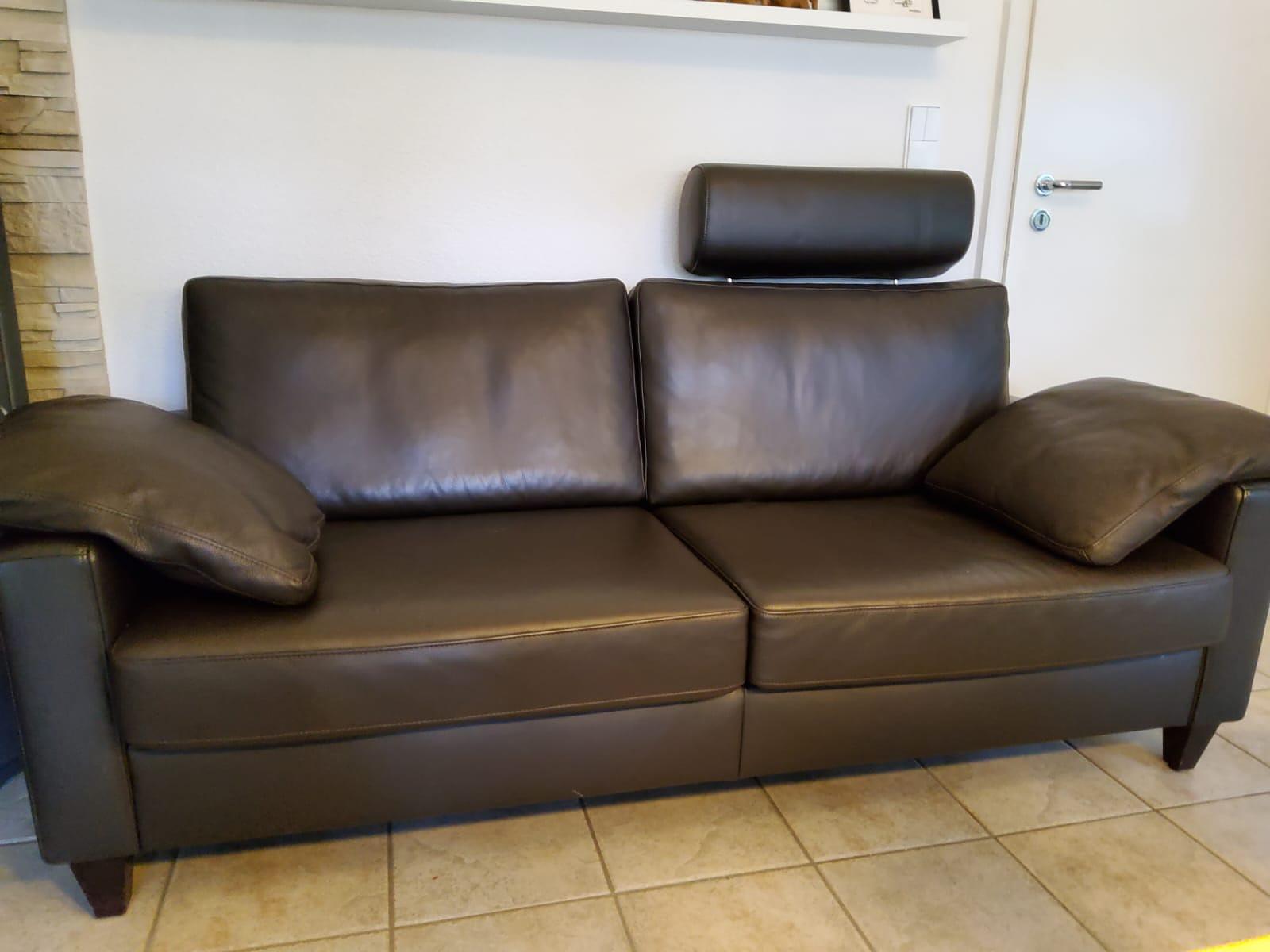 Sofa 2-Sitzer Leder Braun 0