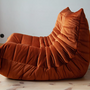 Togo Lounge Set 2-pc. Velvet Amber-Orange 7