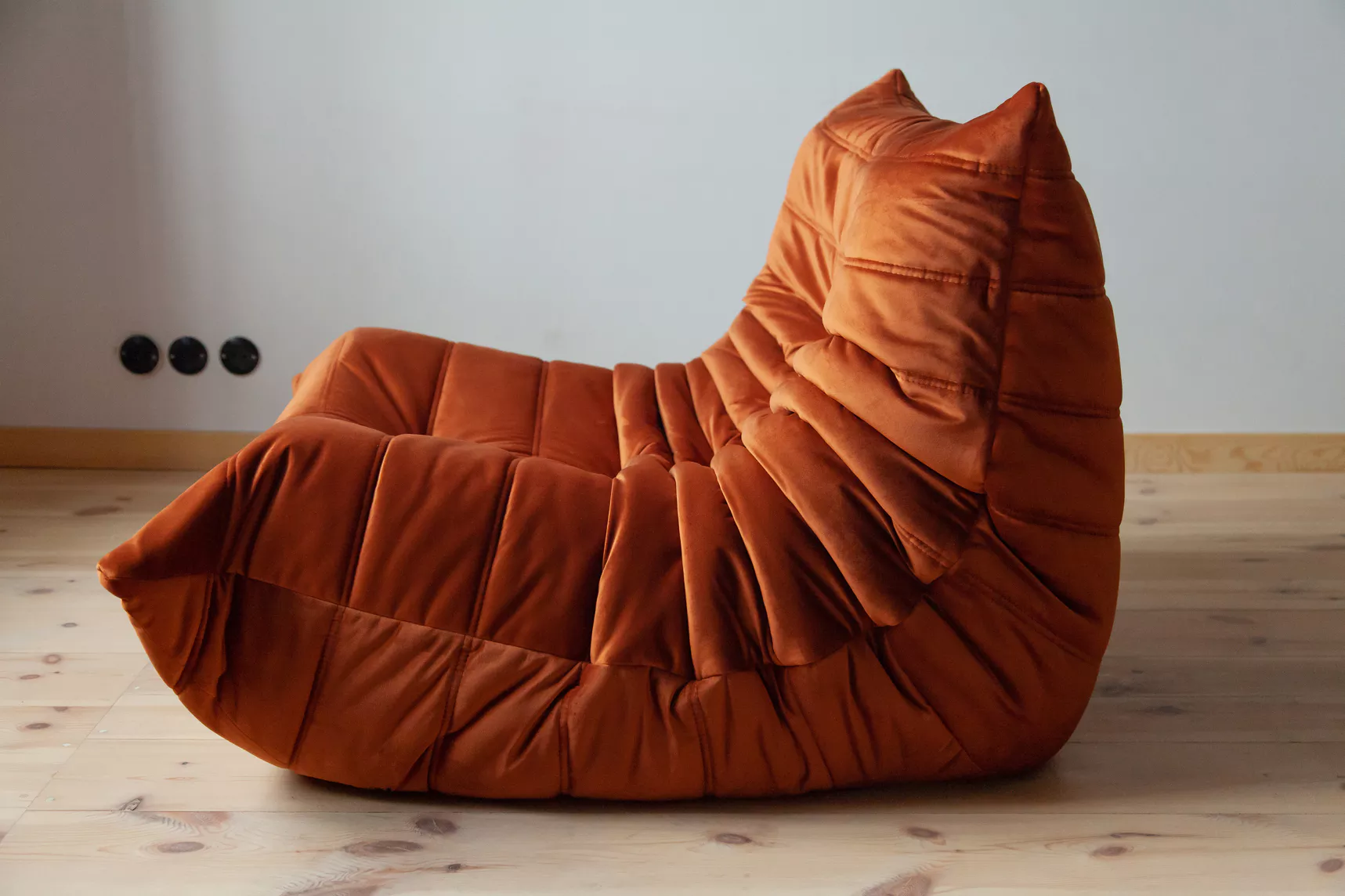 Togo Lounge Set 2-pc. Velvet Amber-Orange 7