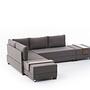 Fly Ecksofa Links mit 2 Hockern Braun 5