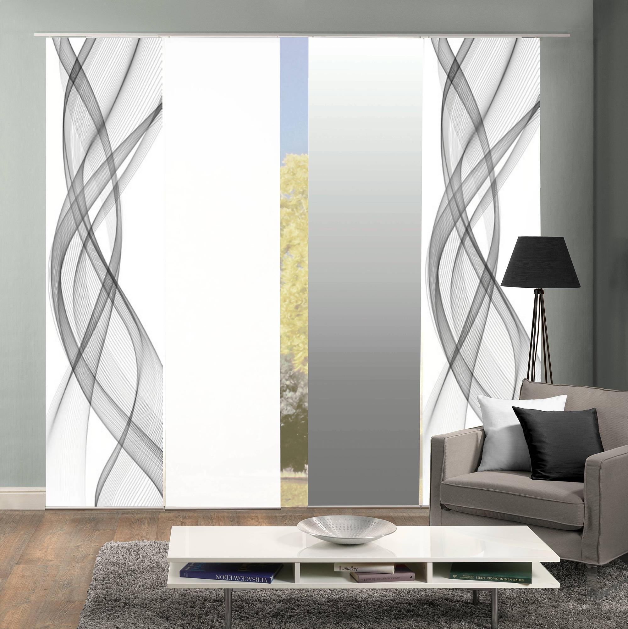 Schiebevorhang Ferrola Polyester Grau 60 x 245 cm 4er Set 1