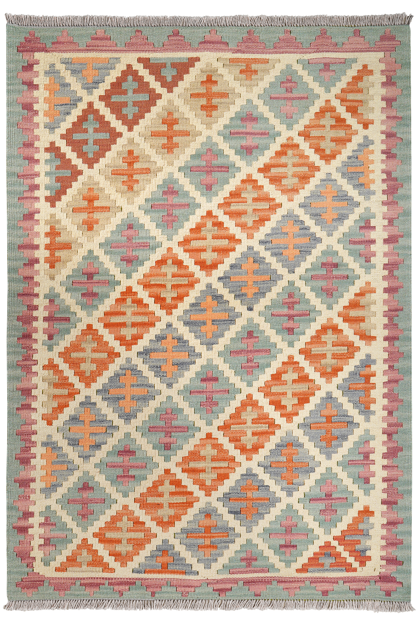 Kelim Gashgai Carpet Wool Grey 0