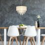 Pendant lamp 1-bulb textile plastic 0