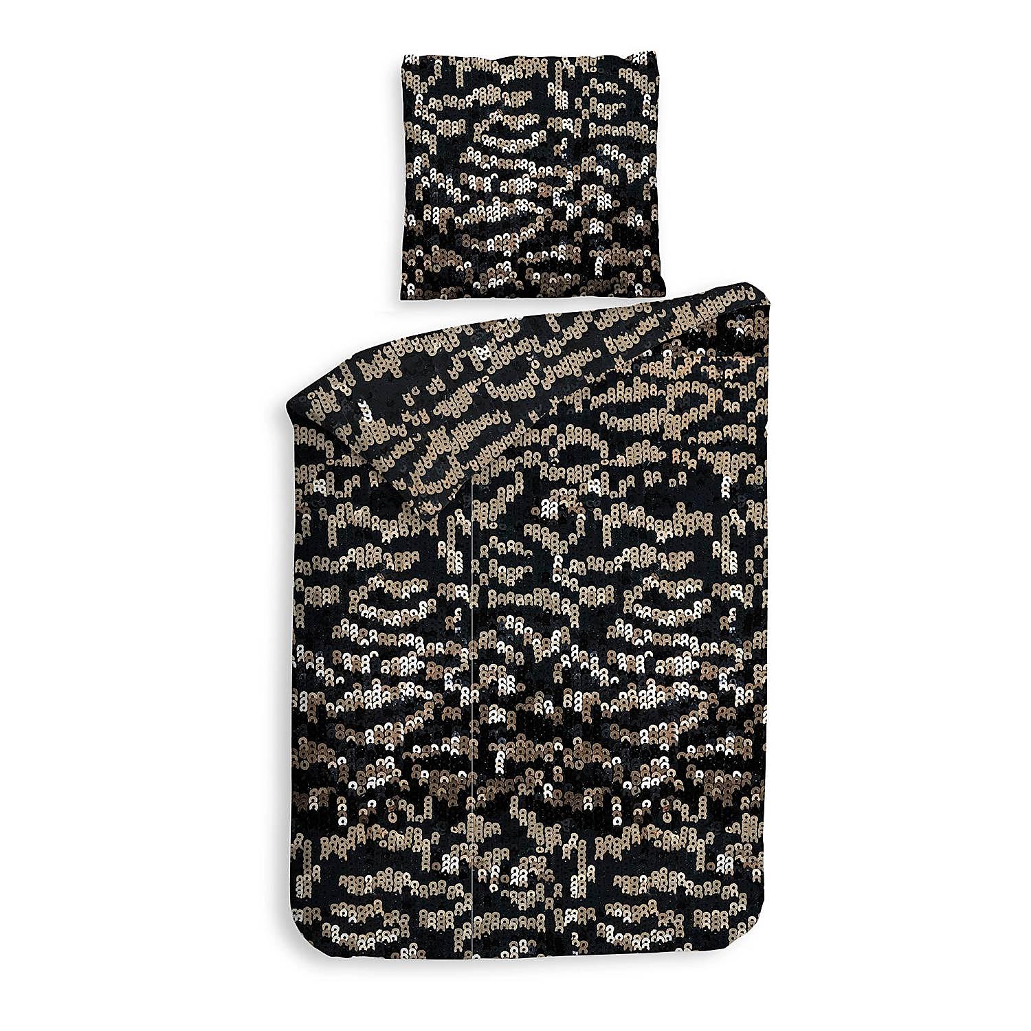 Biber-Bettwäsche Lio Baumwolle Gold 220 x 140 cm 0