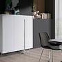 3053 Sideboard Verchromter Stahl Weiß 1