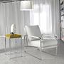 Armchair Faux Leather White 3