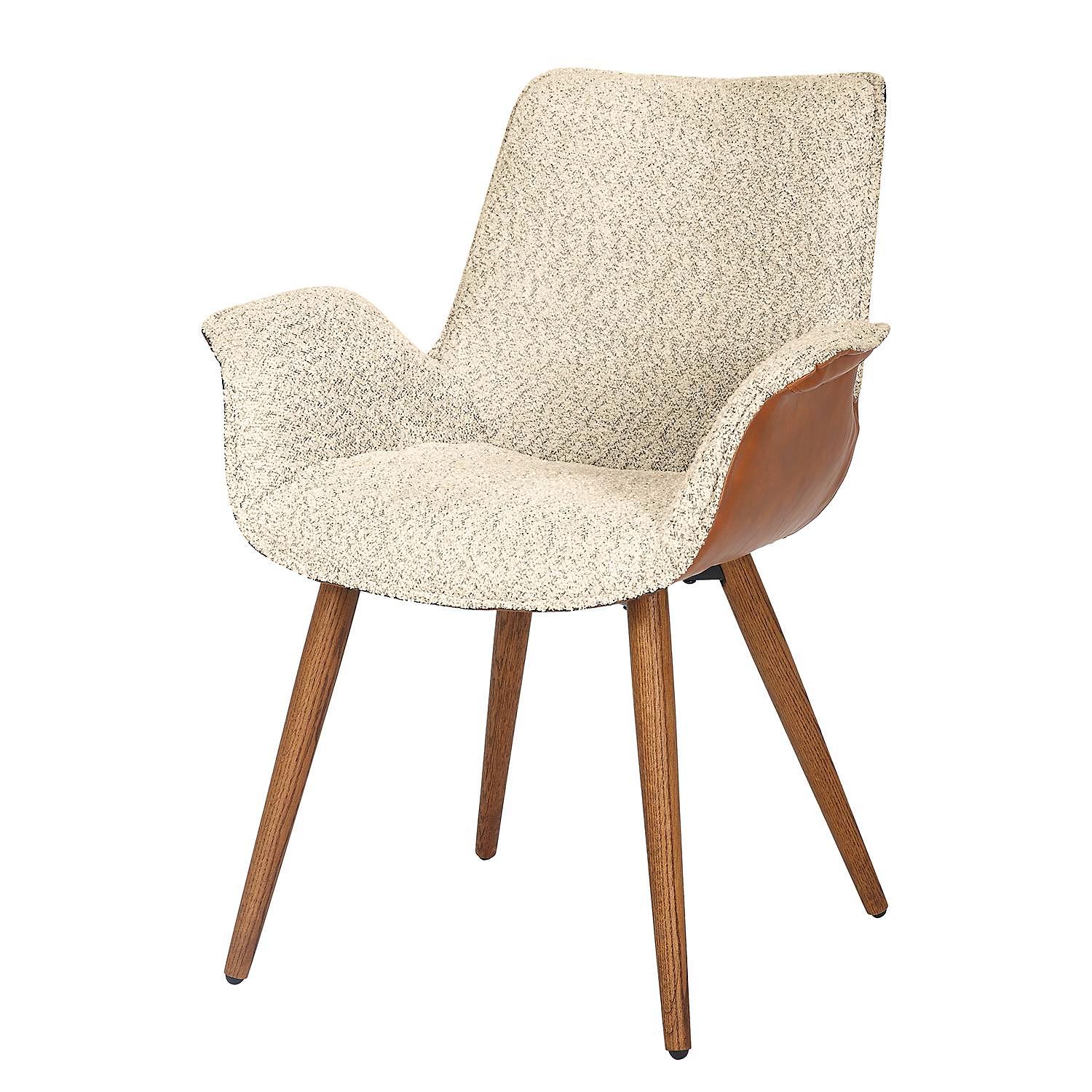 Upholstered Chair Throne White Brown 0