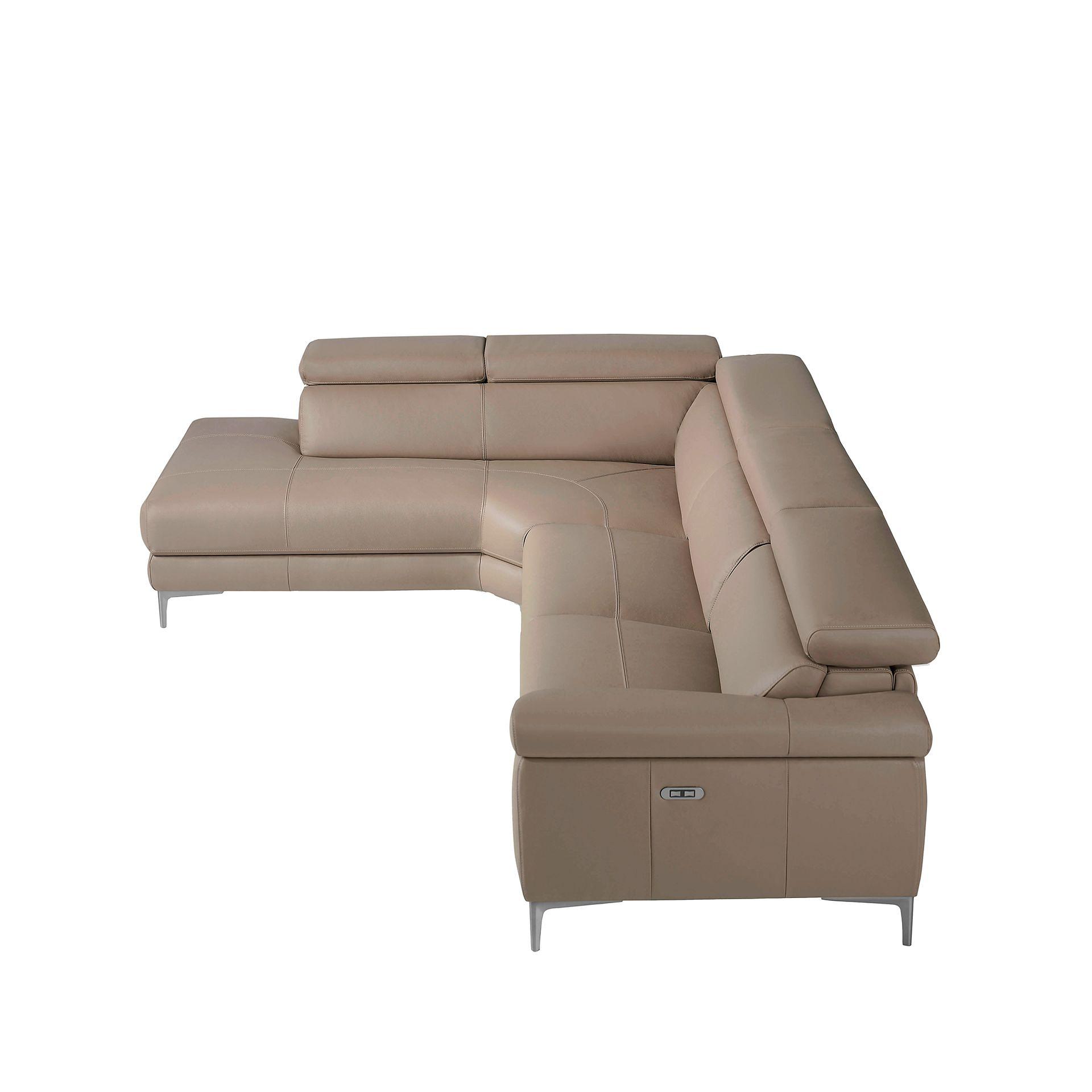 Chaise Relax-Sofa Left Leather Brown 7