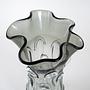 Vase Muranoglas Grau 1960er Jahre 7