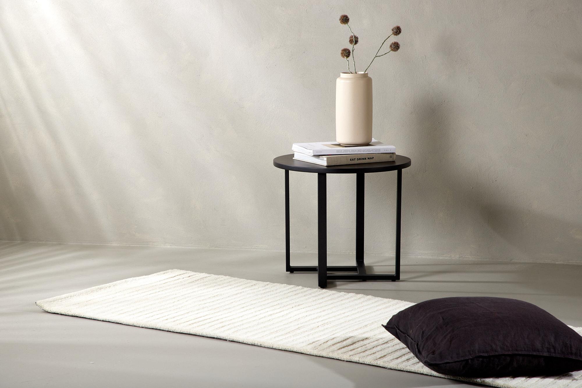 Milton Teppich Rechteckig Wolle Baumwolle 70x200cm Weiß 3