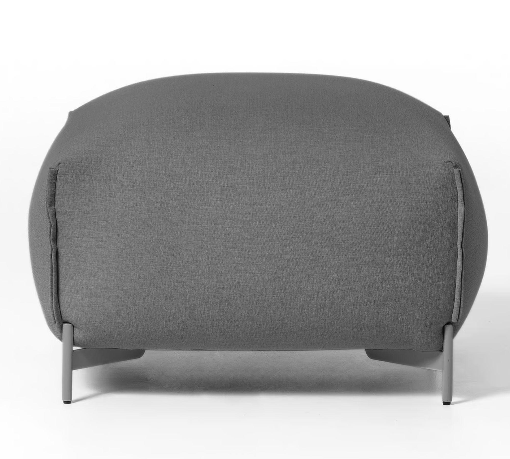 Mochi Pouf Textil Metall Grau 4