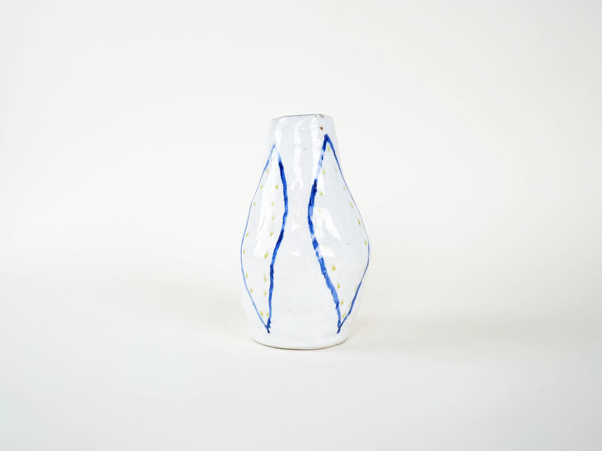 Ceramic vase White 1960s 2