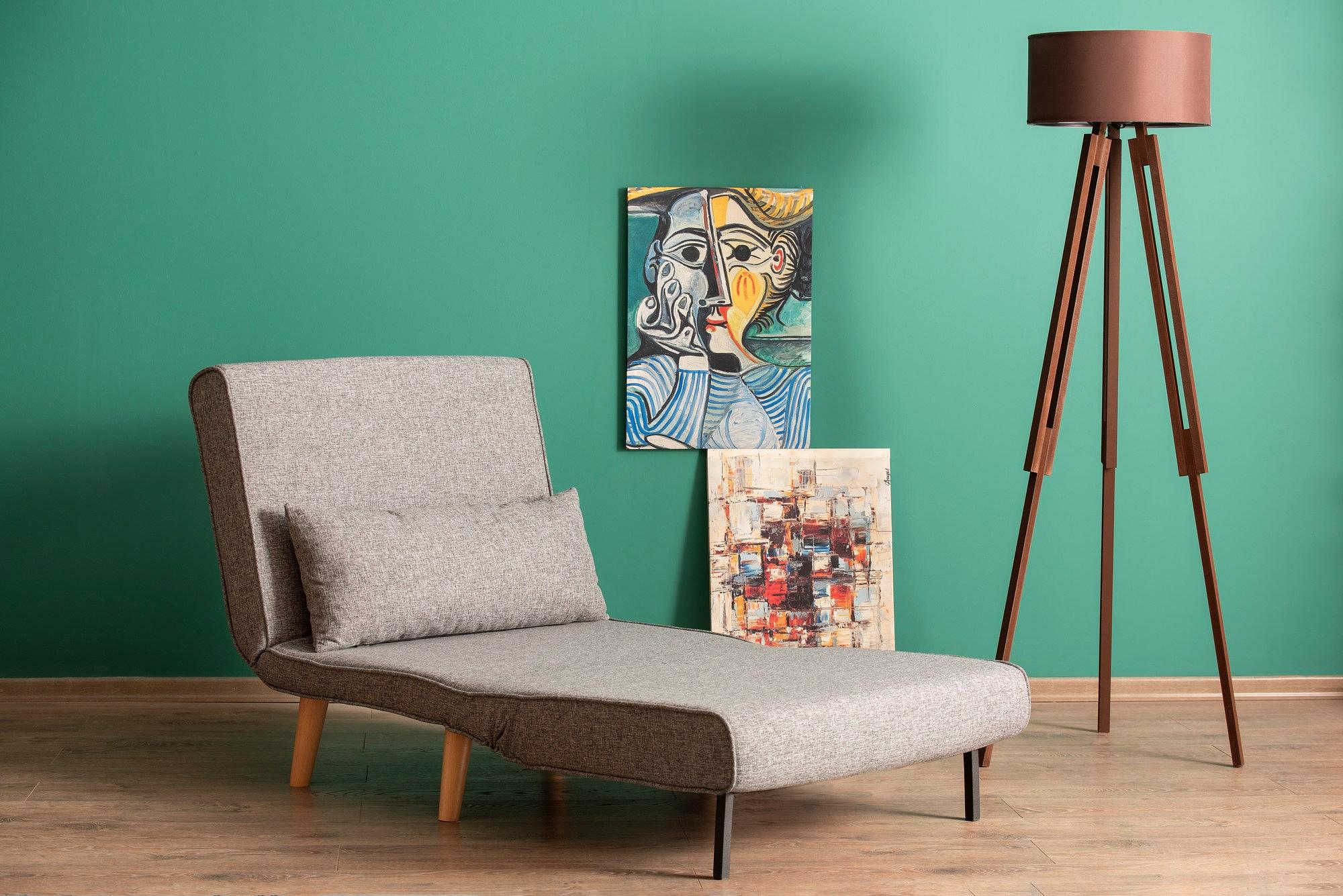 Folde Divano letto 1 posto Grigio chiaro 2