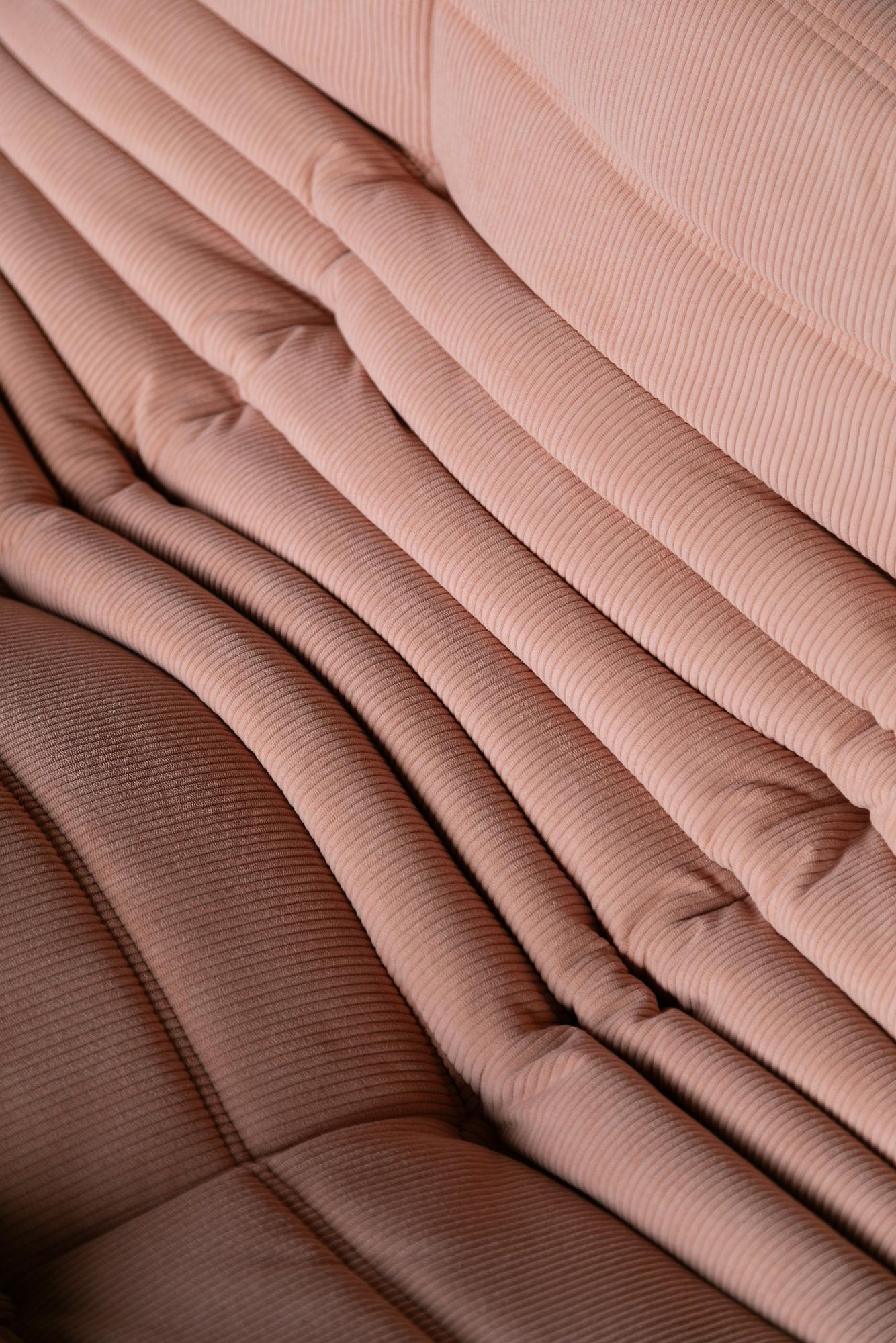 Togo Sofa 3-Sitzer Cord Rosa 4