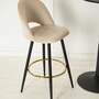 Bar stool Velvet Metal Cream 0