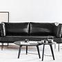 UTILITY 3-Sitzer Sofa Leder Schwarz 0