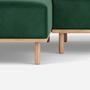 Vilmar 3-Sitzer Sofa Recamiere links Velour Lux Dark Green 1