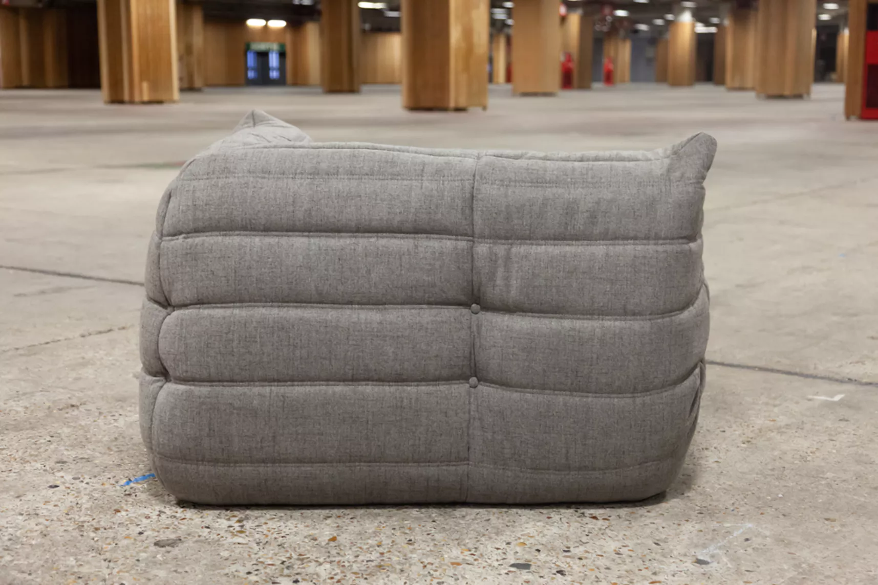 Togo Divano angolare tessuto grigio caldo 3