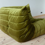 Togo Corner Sofa Velvet Olive Green 4