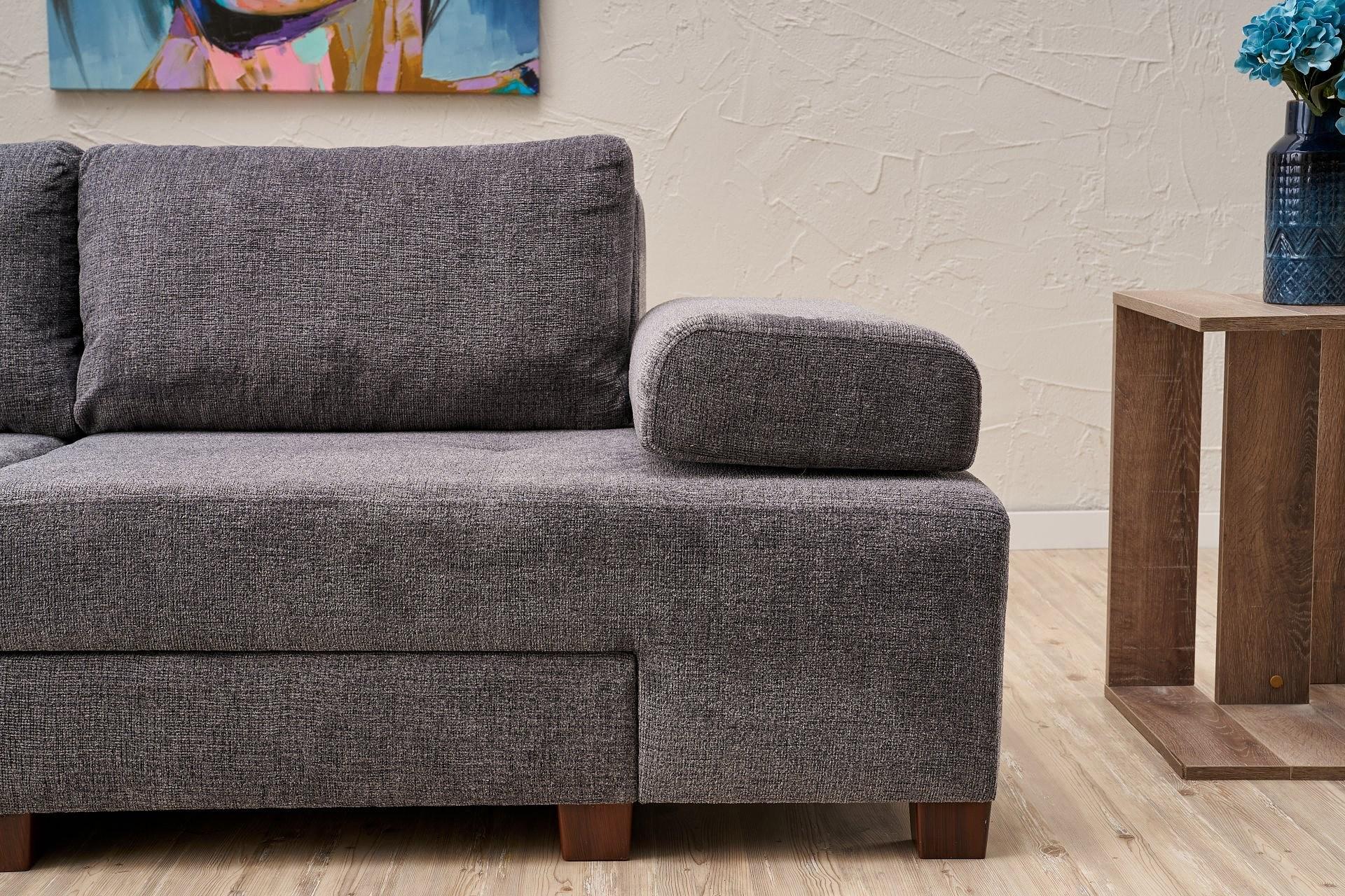 Perenna Sofa 3-Sitzer Chenille Grau 3