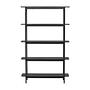 Home Shelf Wood Black 6
