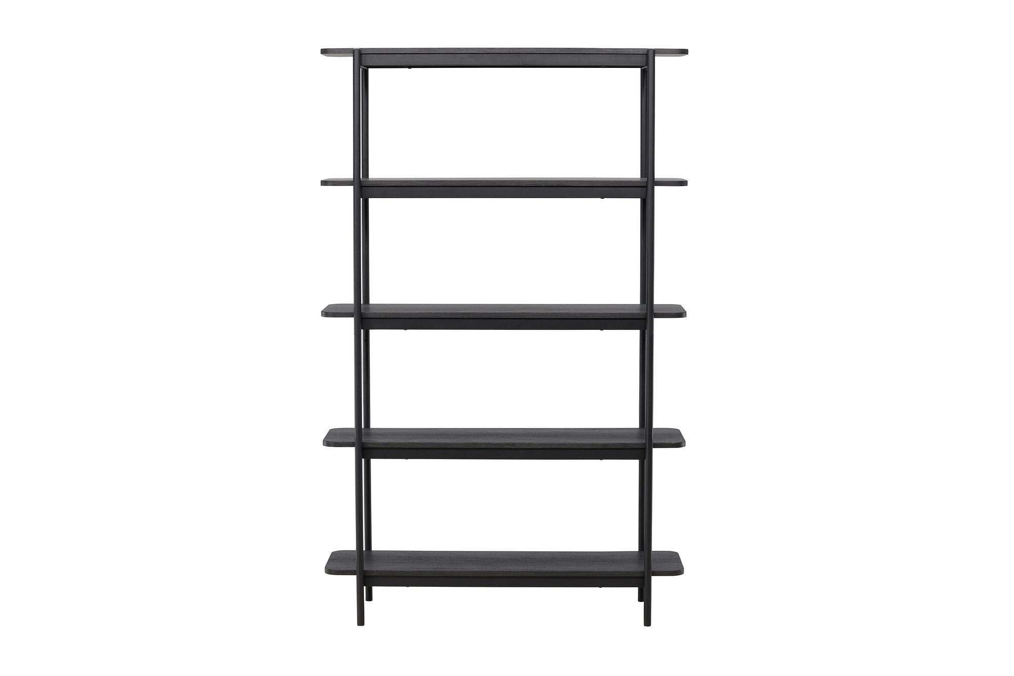 Home Shelf Wood Black 6