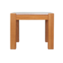 Vintage side table oak wood stone brown 1970s 0