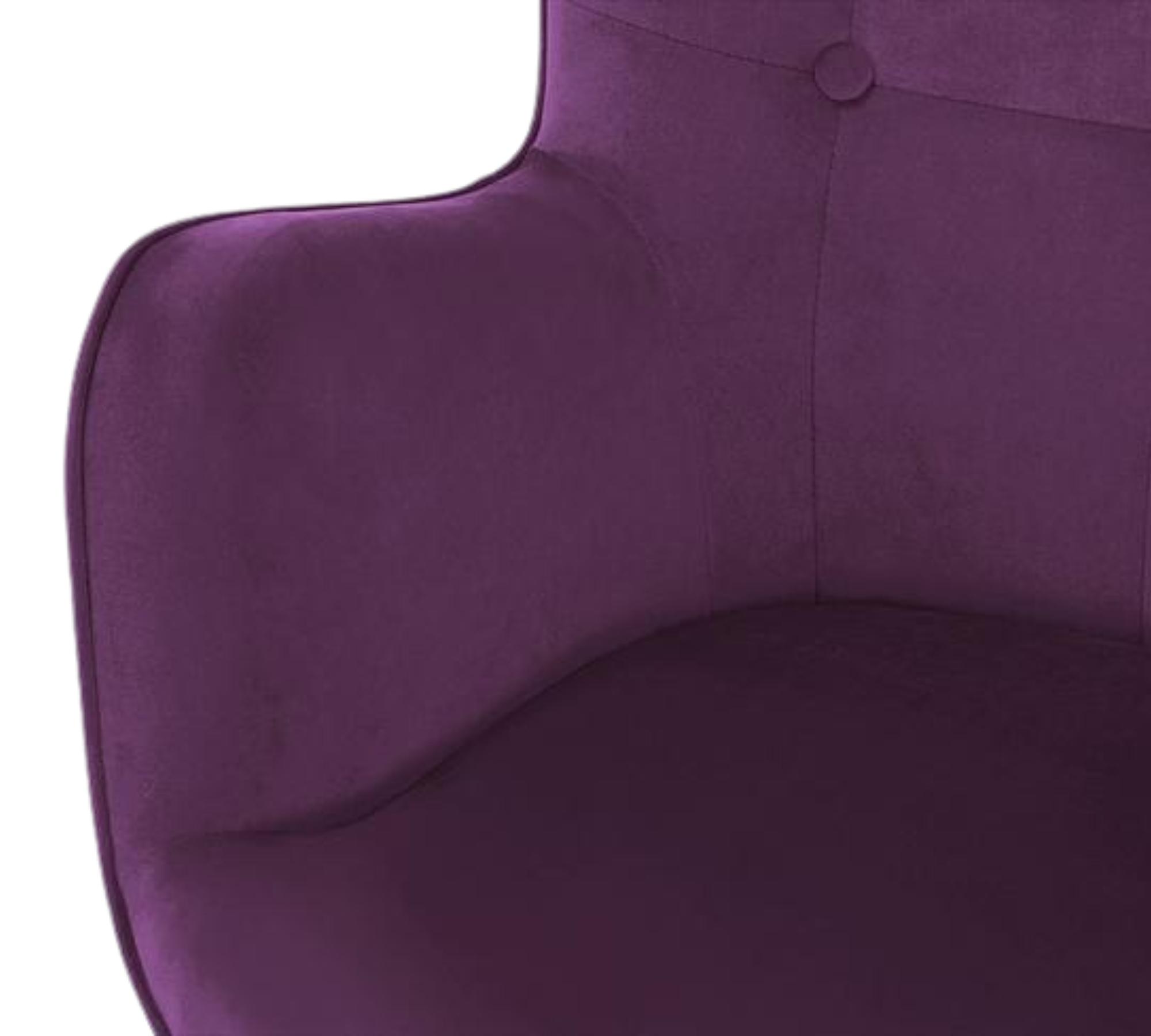 Bridget Sessel Samt Massivholz Violett 8