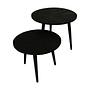 2x Runder Beistelltisch Verona Mangoholz Metall 2