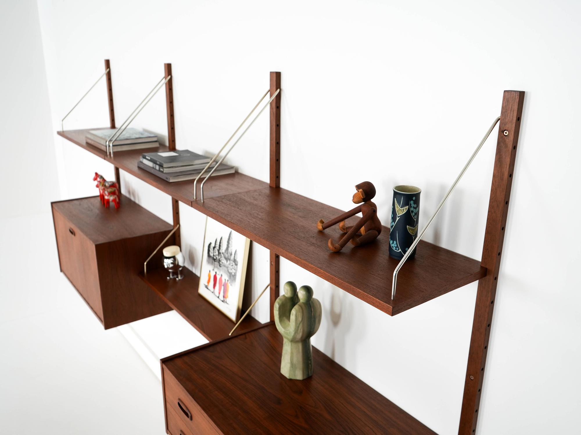 Shelving unit teak 1960s 12