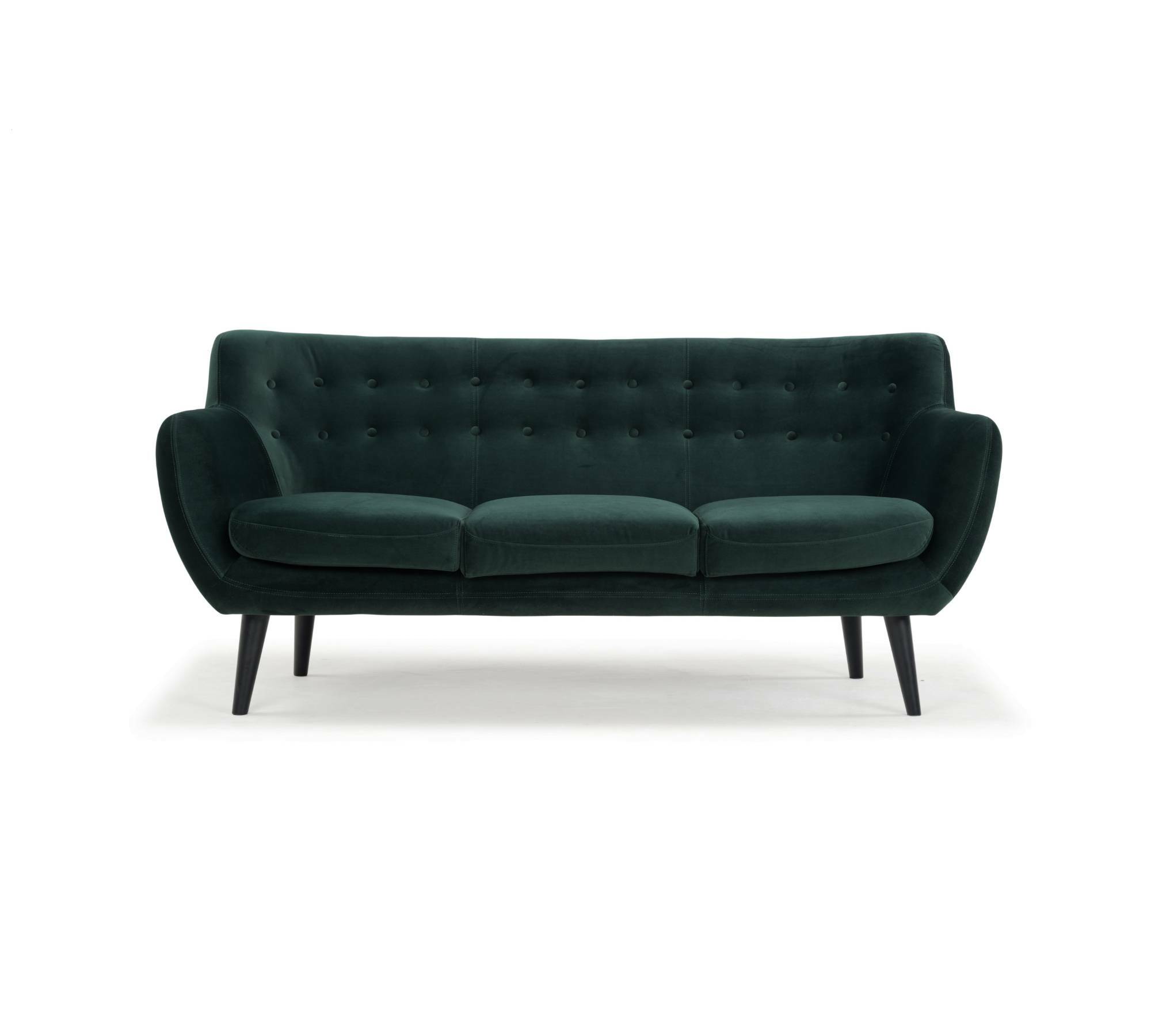 Anne Sofa 3-Sitzer Velour Lux Dark Green 0