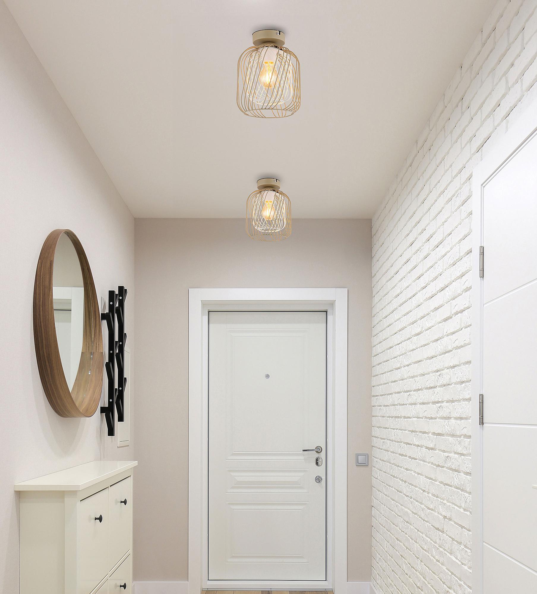 Deckenleuchte Dichti Eisen 1-flammig Beige 3