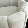 2x Armchair Fabric Metal Cream 3